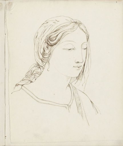 Woman with a cloth in her hair, possibly Mary