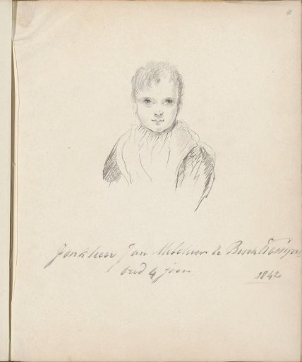 Portrait of jonkheer Jan Melchior de Bosch Kemper at the age of four