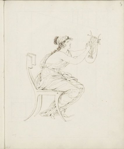 Muse playing the lyre, after the antique
