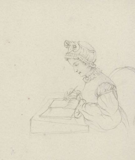 Catharina Kemper Drawing at a Table