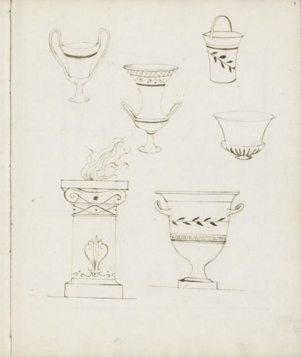 Greek vases and an altar