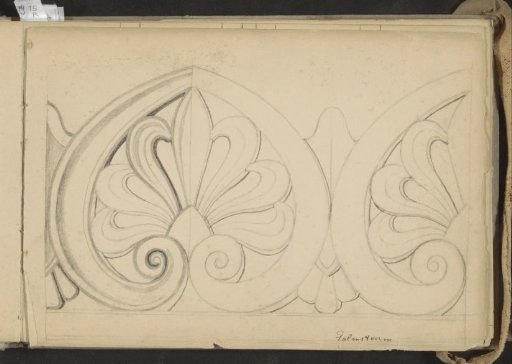 Ornament with stylized leaves of palm ferns