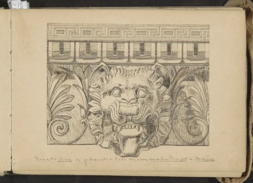 Lion's Head on a Doric Temple at Metaponto