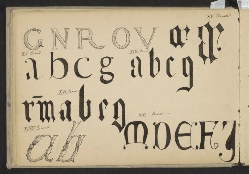 Calligraphy: typefaces from the 12th to the 18th century