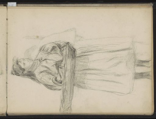 Standing girl with a basket under her arm