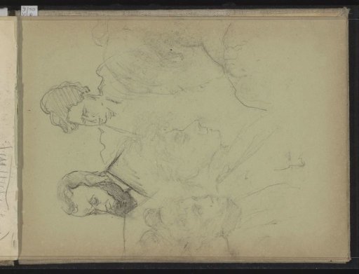 Portraits of a man and four women