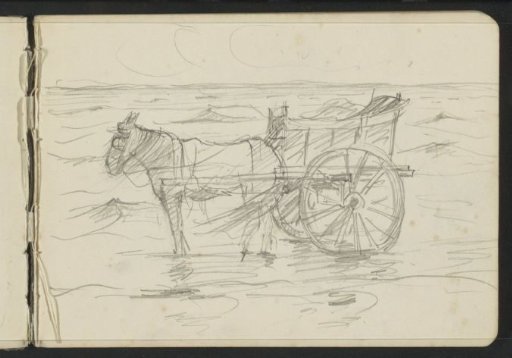 Horse and cart on the beach