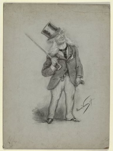 Caricature portrait of the painter David Joseph Bles
