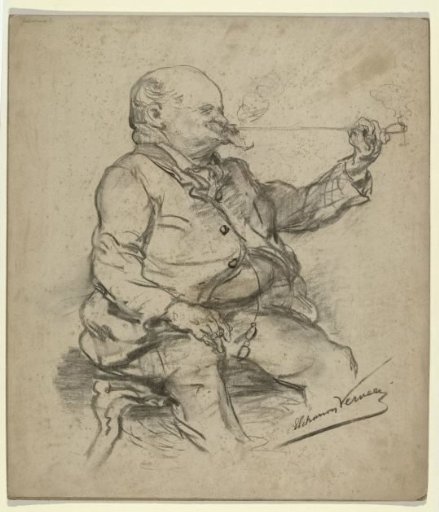Caricature portrait of the painter Martinus Wilhelmus Liernur