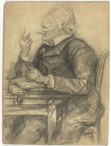 Caricature portrait of Johannes Henricus Hingman