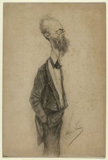 Caricature portrait of the painter Willem Johannes Oppenoorth