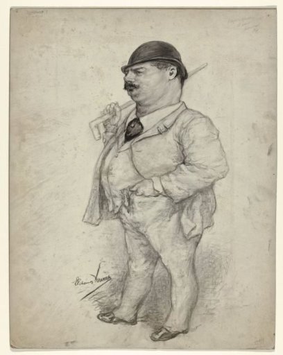 Caricature portrait of Louis Apol