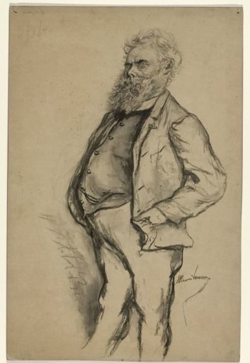 Caricature portrait of Willem Roelofs