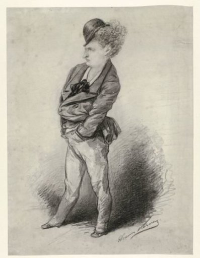 Caricature portrait of, most likely, a painter, member of Pulchri Studio in The Hague