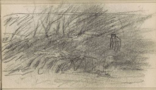 Shepherd with a flock of sheep