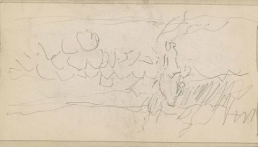 Shepherd with a flock of sheep