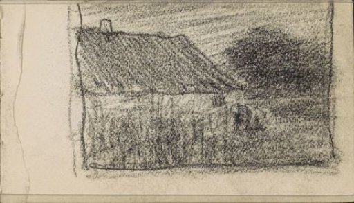 Rural dwelling with a sloping roof