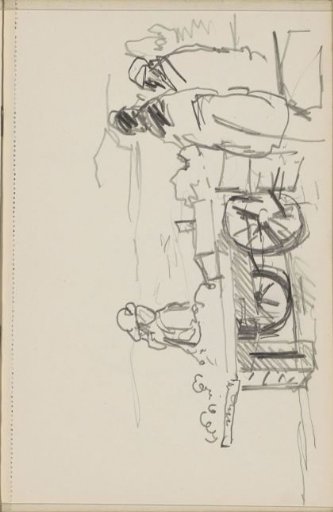 Figures with a cart