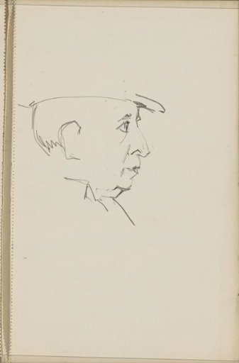 Head of a man with a cap