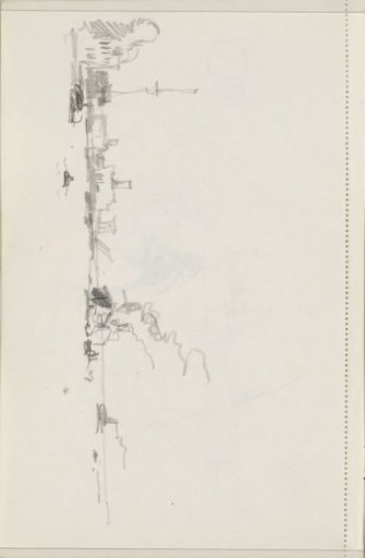 Ships by a coastline