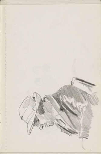 Seated woman with a hat