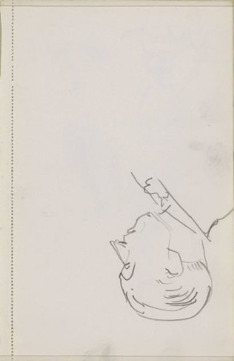 Head of a man with a pointed nose