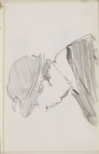 Portrait of a woman with a pearl necklace and hat