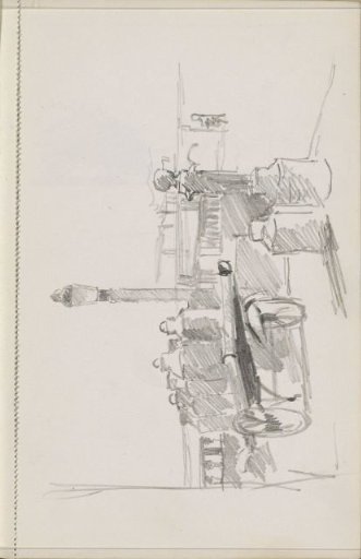 Wagon with milk bottles on a bridge