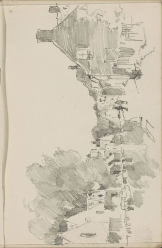 Rows of houses on both sides of a canal