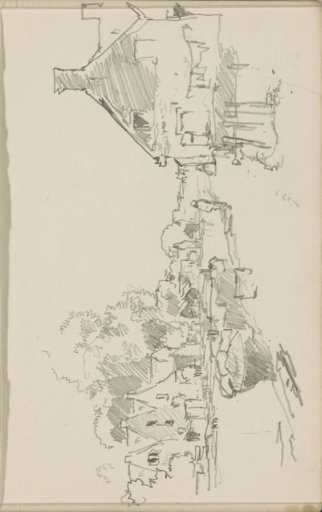 Houses on both sides of a canal