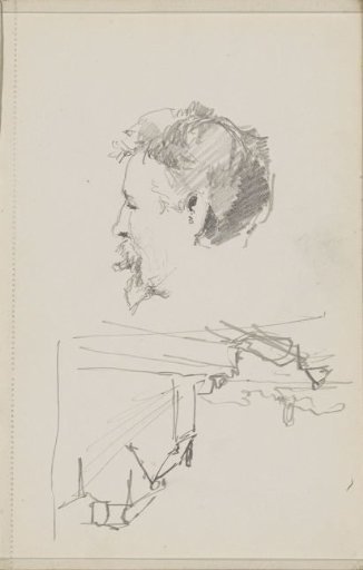 Head of a Man with a Cigarette in His Mouth