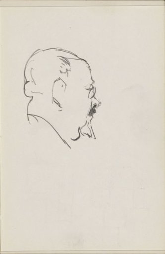 Portrait of a Man with Glasses and a Mustache