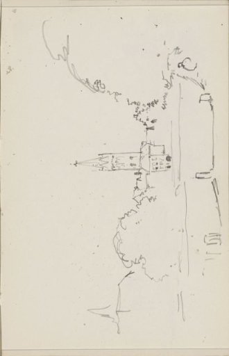 View of a Village or City with a Church Tower