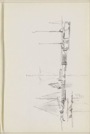 Sailing ships at a quay
