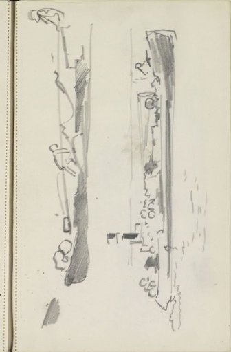 Workers on two boats