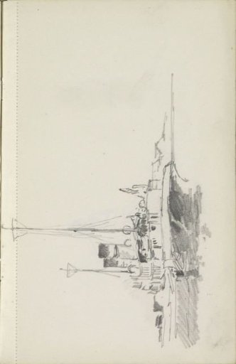 Sailing ship at a quay