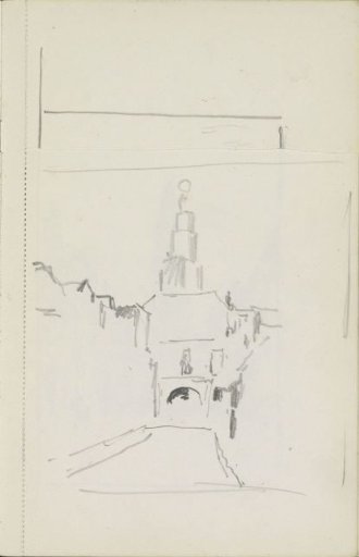 Building with a Tower on a Street