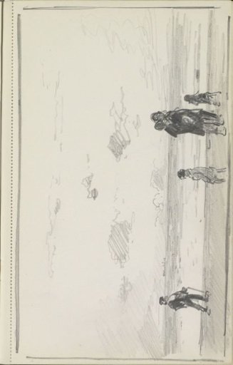 Figures on a beach