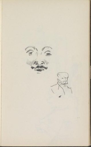 Face of a man with a moustache