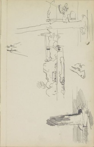 Study sheet, including a mooring post