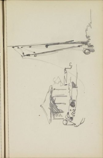 Mast of a sailing ship