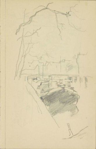 Moored boat at a quay