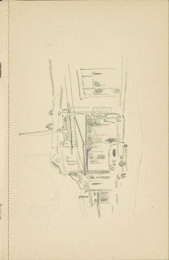 Car in front of a station building