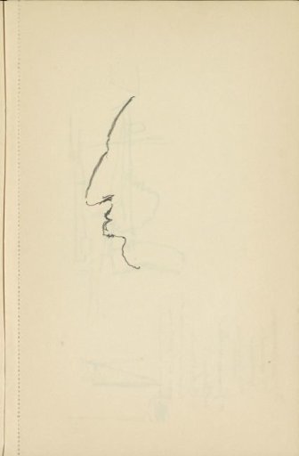 Face of a man, in profile to the left