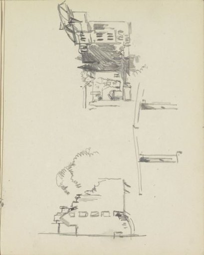 Houses along a canal and a drawbridge