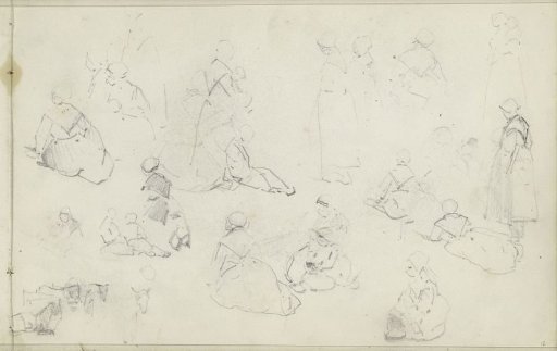Women and children in Scheveningen dress