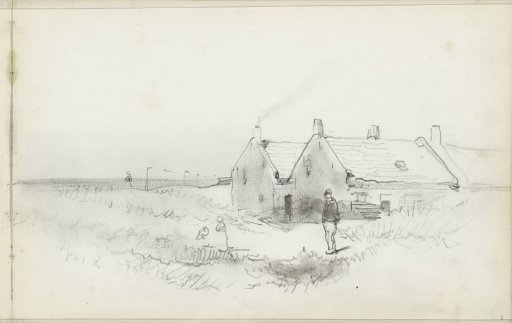 Figure by a house in the dunes