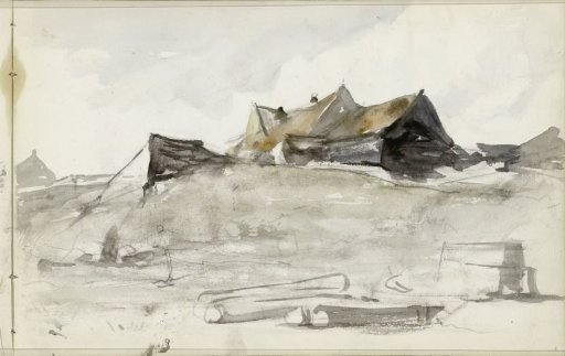 Fishermen's houses on a dune