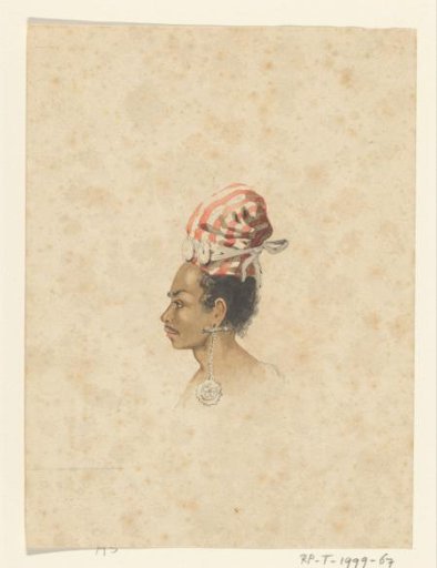 Portrait of a Timorese man from Kupang, in profile