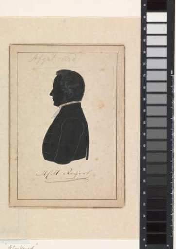 Silhouette portrait of Hendrik Cornelis Hermanus Reijers